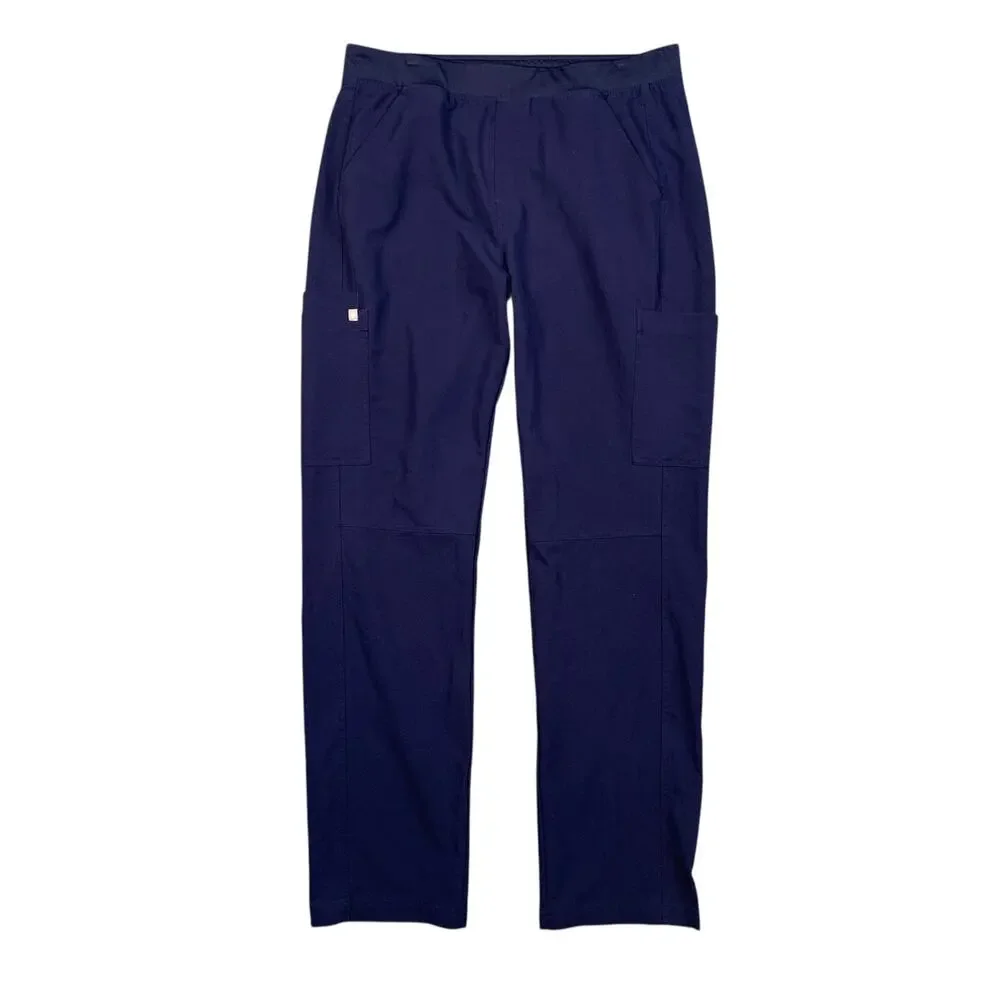 Figs Scrub Pants Mens XL Navy Axim Cargo Straight Drawstring Stretch Medical